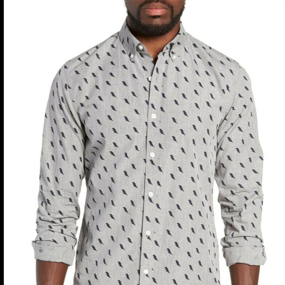 Bonobos Button Down Slim Fit Lightning Bolt Shirt